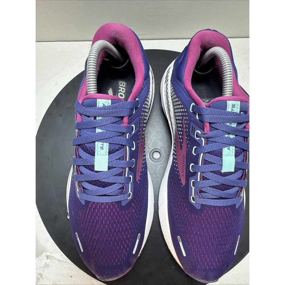 Brooks Adrenaline GTS 22 Women's Size 9.5 Purple Pink Mint Running Shoes 120353 - Picture 3 of 15